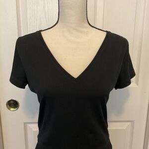 Hollister V Neck Ribbed Top